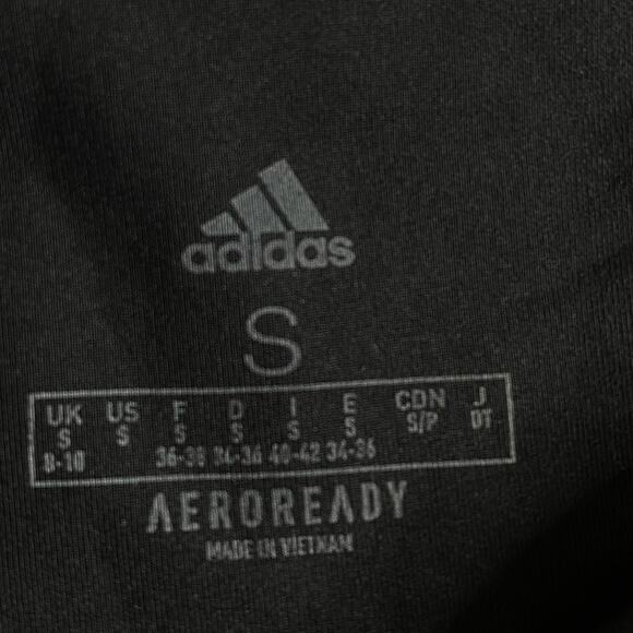 Adidas Climalite 3 Stripe Active 7/8 Leggings Aeroready Pants Black Womens Small - Picture 10 of 12